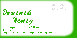 dominik henig business card